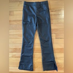 ZARA Girl’s Pleather Leggings Size 11-12. Flare leg, Split Hem.